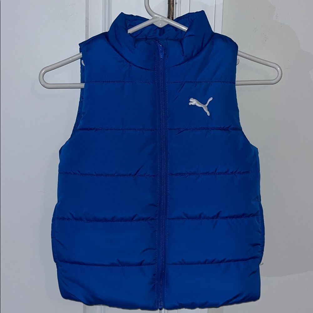 Royal Duke Puma Winter Ski Snowboard blue boy youth puffer puffy vest jacket XS
